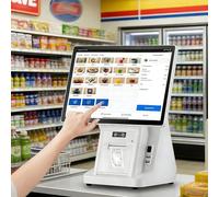 AETEREOS Caja Registradora con Pantalla Táctil, Caja Registradora Inteligente Todo En Uno, Pantalla Táctil De 15,6 Pulgadas, para Sistemas POS De Tiendas Minoristas, Restaurantes Single-Screen