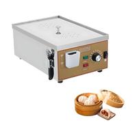 AETEREOS Máquina Comercial para Hacer Bollos al Vapor, Eléctrica, con Temperatura Ajustable de 30 a 110 °C, Calentamiento por Tubo en U, Alarma de Ebullición en Seco 2holes