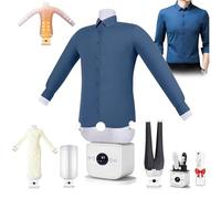 AETEREOS Planchador Ropa Camisas Automático 1400w,Maniqui Planchado Hinchable Vertical,Secado Y Planchado 360° con Cremallera Lateral,Pantalla Táctil para Camisetas,Blusas CombinationA