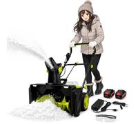 AETEREOS Quitanieves Eléctrico Inalámbrico de 20 Pulgadas 2-Battery