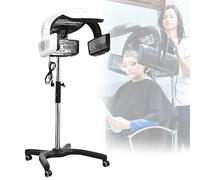 AETEREOS Secador de Casco con Altura Ajustable para Tratamientos de Peluquería, Procesador de Color Profesional con Acelerador de Secado, Gorro Calor Mascarilla Pelo, con Ruedas 110V