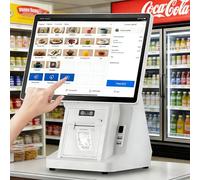 AETEREOS Terminal TPV con Pantalla táctil 15,6 Pulgadas para Caja registradora, cajero para supermercados, CPU I5, 8 GB de RAM, SSD de 128 GB, para Comercio minorista, Catering Single-Screen
