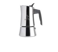 Aeternum, La Divina Re Inox, cafetera de 6 tazas, apta para inducción, acero inoxidable, plata