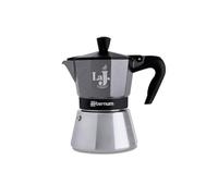 Aeternum, La J Espresso Induction - Cafetera de 3 tazas, apta para inducción, aluminio, metalizado, gris, negro