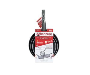 Aeternum Madame Petravera 3.0 Juego de 3 sartenes, Aluminio, aptas para inducción, 20/24/28 cm, Metal, Gris, 20 cm