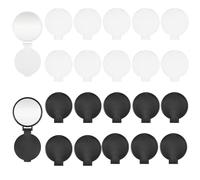 AetherAurora 20 Pieces Mini Pocket Mirrors Round, 6 x 7 cm Mini Compact Mirror Folding, Round Pocket Mirror Portable, for Party Favors Gifts, Travel and Daily Use, 2 Colors (Black and White)