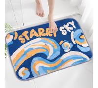 AetherAurora Alfombra de Baño Antideslizante 40 X 60 CM, Azules Absorbente Bath Mat Non Slip, Súper Absorbente, Lavable Suave y Cómoda, para Sala, Dormitorio, Cocina y Zona de Mascotas