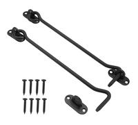 AetherAurora Gancho para Ventana, 20cm (8.1in) 2 pcs Window Hook, 2 Ganchos Antiviento de Acero Inoxidable con 8 Tornillos, Long Door Hook and Eye Latch, Stainless Steel Cabin Hooks, para Window