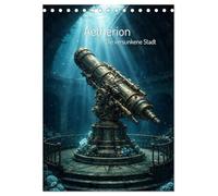 Aetherion - Die versunkene Stadt (Tischkalender 2027 DIN A5 hoch), CALVENDO Monatskalender: Mystische Unterwasserwelt im Steampunk-Stil