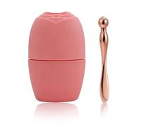 AetherPeak Rosamuster - Rodillo de silicona para aplicar hielo y crema, 2 en 1, dispositivo de cuidado de cara y ojos (rosa)