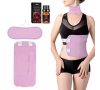 AethraLux Juego de bolsas de aceite de sésamo, juego 3 en 1, reutilizable, 2 bolsas de aceite de sésamo y aceite esencial de rosa de 10 ml, adecuado para cuello y abdomen, utilizado para