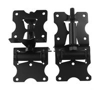 Aetluxery Bisagras de puerta, paquete de 2 unidades, cierre automático resistente para vallas de vinilo de madera, bisagra ajustable de acero inoxidable 304 para valla de 0.25 a 1.25 pulgadas, color