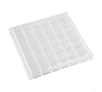 Aetluxery Caja expositora acrílica con 36 rejillas, 12 x 12 cm, transparente para recuerdos de viaje, colección de playa, cristales, gemas de arte de uñas y S