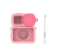 Aetluxery Funda de silicona compatible con DJI Osmo-Nano, silicona con protección de cobertura completa, mantiene el acceso USB, ajuste flexible ligero antipérdida (rosa)