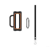 Aetluxery Funda protectora de silicona para altavoz portátil JBL Grip con correa de hombro ajustable para viajes al aire libre (negro)