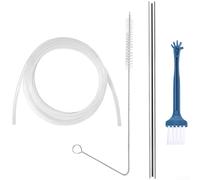 Aetluxery Kit de manguera y tubo de leche automática para máquina de café, compatible con Bosch y Siemens, silicona y acero inoxidable, con cepillos de limpieza
