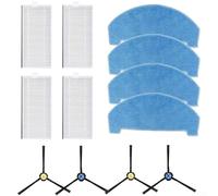 Aetluxery Kit de repuesto para aspiradora robot A20/T20s: cepillos laterales, paños de fregona y papel de filtro, juego de 4 piezas, nailon + microfibra + plástico, para facilitar la instalación