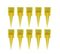 Aetluxery Medidor de lluvia - Herramienta de medición de lluvia de plástico amarillo para un seguimiento preciso del riego del césped, escala fácil de leer para el hogar, jardín, granja (10 piezas)