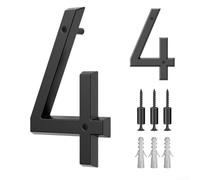 Aetluxery Moderno número de casa flotante de 6 pulgadas, letrero negro para pared exterior o buzón, números de hogar resistentes a la intemperie para jardín, apartamento y oficina (4#)