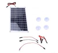 Aetluxery Panel solar monocristalino de 60 W, con kit de conector SA para alimentación al aire libre, incluye soportes de succión y múltiples cables de carga para mayor flexibilidad