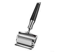 Aetluxery Rodillo cortador manual de fideos de acero inoxidable con cuchillas paralelas para rebanadas de masa precisas, cortador de ajo y hierbas, utensilio de cocina (B)
