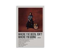 AETQWOEGEWE Shaboozey - Póster decorativo en lienzo con texto en inglés "Where I've Been, Isn't Where I'm Going by Shaboozey, arte moderno, elegante, impresión estética para sala de estar, dormitorio