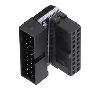 Aeun Adaptador de Clavija Vertical, Codo de Giro 90 ° Conector de Control de Placa Base Portátil Liviano Transmisión USB3.0 para PC