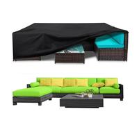 AEUUEU Funda protectora impermeable para muebles de jardín de 240 x 90 x 90 cm (largo x ancho x alto), 600D, resistente, Oxford, para patio, mesa, sofá, cubierta antipolvo multiusos