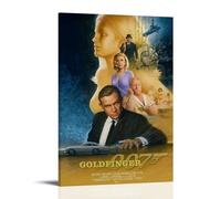 AEUYWQHKEKG Goldfinger - Póster estético vintage para pared, lienzo, pintura decorativa para sala de estar, dormitorio, decoración de habitación, 50 x 75 cm, estilo marco