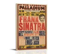 AEUYWQHKEKG Póster de Frank Sinatra estético vintage para pared, lienzo, pintura decorativa para sala de estar, dormitorio, decoración de habitación, 30 x 45 cm, estilo marco