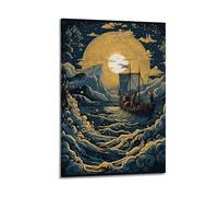 AEUYWQHKEKG Póster de Jason y los Argonautas de estilo vintage estético para pared, lienzo, pintura decorativa para sala de estar, dormitorio, decoración de habitación, 50 x 75 cm, estilo marco