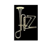 AEUYWQHKEKG Póster de jazz estético vintage para pared, lienzo, pintura decorativa para sala de estar, dormitorio, decoración de 30 x 45 cm, estilo sin marco