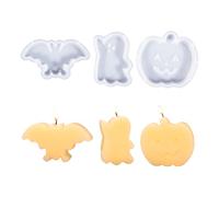 Aevorant 3 Pezzi Stampi in Silicone, Stampo Portacandele 3D Halloween, Stampo Zucche in Silicone per Resina, Fai da Te Regalo e Decorazione per Halloween