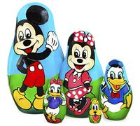 AEVVV Muñecas de anidación de la familia de ratones, figuras de madera estilo matrioshka, juego coleccionable de dibujos animados pintados a mano, adorno de arte popular, regalo de decoración de