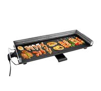 AEWHALE Parrilla Eléctrica -Plancha Electrica para cocinar XXL en interiores y exteriores con protección antisalpicaduras de acero inoxidable,plancha cocina con revestimiento antiadherente,2400 vatios