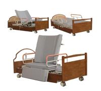 AEXET Cama de Hospital para el hogar con 8 Funciones, Cama médica eléctrica Completa con inclinación Lateral, Auxiliar de enfermería con función de rotación, hasta 230 kg (206 x 106 x 48 cm)