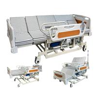 AEXET Cama médica con 10 Funciones de Altura Ajustable e inclinación Lateral, Cama de Hospital eléctrica para enfermería con colchón, barandilla, Ruedas silenciosas, hasta 660 LB