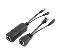 Aexit 1 juego de cable de adaptador divisor de inyector POE de alimentación de entrada DC24V sobre Ethernet (0e39ef42f4c17d533763ad95c7504b7d)