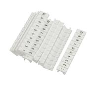 Aexit 10 Unids ZB4 Terminal de Plástico Extremo Digital Marcador Placa de Bloque (model: V3009VIIII-8651WA) 1mm de Espesor