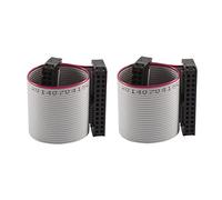 Aexit 2 piezas FC-26P IDC 26-Pin F/F Unidad de disco duro Cable de extensión plana Cable de cinta Conector 10 cm de largo para (model: A7103OIV-6473BF) la placa base