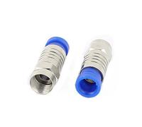 Aexit 2 Unidades RG6 F Adaptador de Conector Coaxial Cable (model: D9824IV-3600EI) Satelital de Compresión