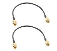 Aexit 2 Unids RG174 Cable de Extensión de Antena RP-SMA Hembra a Conector Macho (Model: C5580OIV-6016DH) Cable Conector 20cm