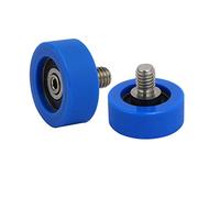 Aexit 2pcs M6 x 8mm Rosca F Tipo Polea de cojinete de rueda libre azul 5mm x (model: R9016VIIO-6145SW) 22mm x 9mm