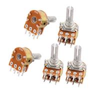 Aexit 5 Pcs B50K 50K ohm 6 Pines Potenciómetros cónicos lineales rotativos (model: K7261IXII-3729LP) de eje dividido