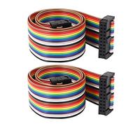 Aexit 50cm 20 Pin 20 Way F/F Conector IDC Flat Rainbow (model: V7437IVVIII-6942WA) Cable 2 piezas