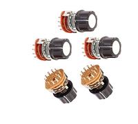 Aexit 5pcs 2 polos 6 posiciones selector de canal (model: M2507VIIO-1038NR) rotatorio interruptor potenciómetro