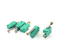 Aexit 5Pcs 5A / 10A / 6A / 16A 250VAC SPDT Palanca de rodillo de bisagra larga (model: I1169VIIII-2319JN) 3P microinterruptor momentáneo