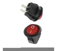 Aexit 5pcs AC 3A / 250V 6A / 125V E / S ON-OFF SPST 2 Pin Snap en el interruptor basculante (model: F2369XIII-7577GK) de Barc-o redondo