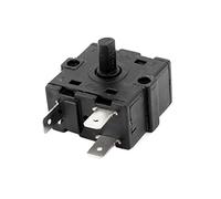 Aexit AC 250V 10A 3 Terminales Interruptor rotativo Selector (model: U8829IIIVII-8008VZ) del calentador Negro