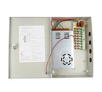 Aexit DC 12V 30A 360W Salida de puerto de 9 canales CCTV Caja de fuente de alimentación distribuida Bloqueo de teclas para cámara de seguridad (2e7f7a118740e36b0365e52463c8dc8d)